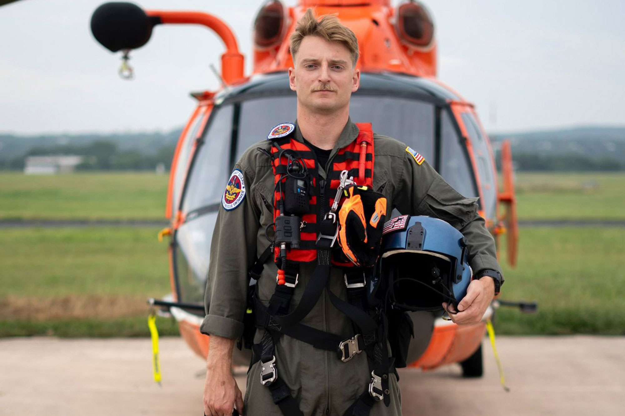 Ryan Ruff Uscg Rookie Coast Guard Swimmer Helped Save 165 in Fourth of July Flooding ...