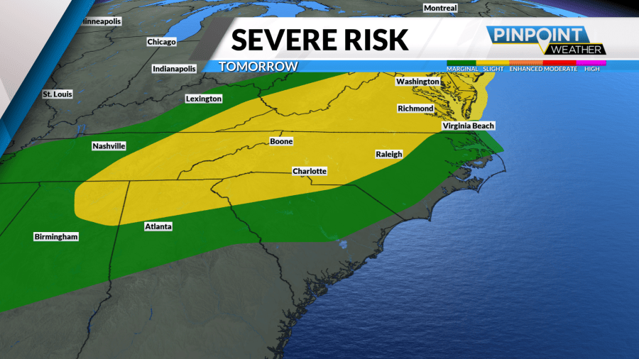 Scattered showers with potentially strong storms expected Monday ...