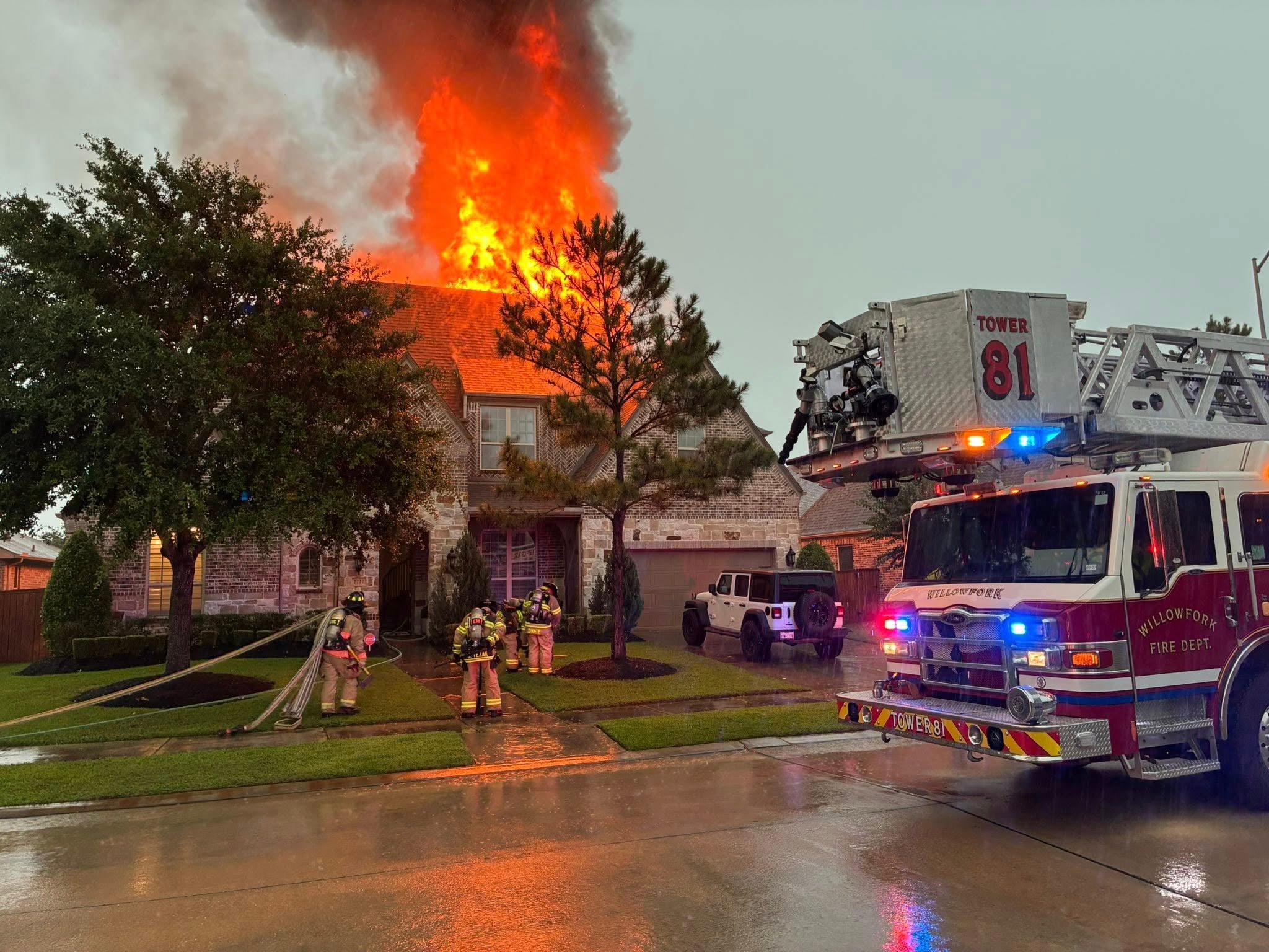 See it: Lightning strike causes major house fire during severe ...