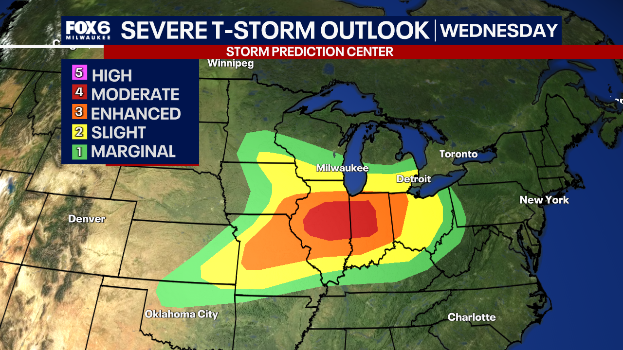 Southeast Wisconsin: Severe storms possible on Wednesday - AOL