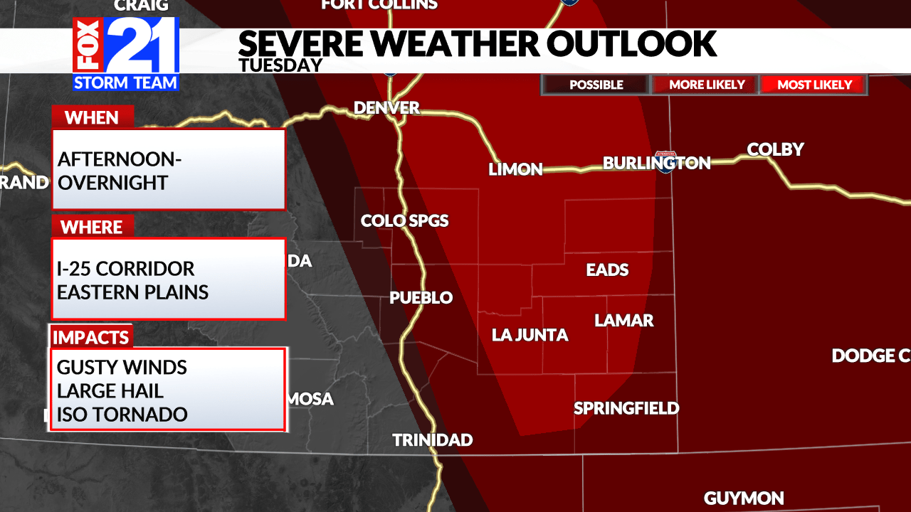 Another round of some storms across the plains and along the interstate ...