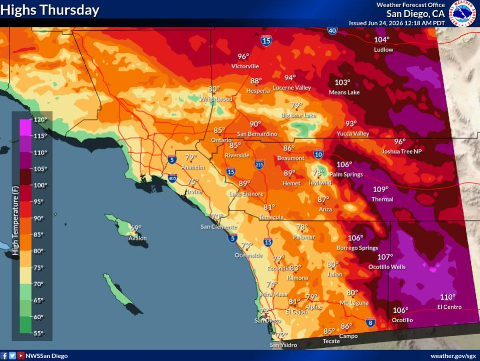 Extreme heat warning issued for San Diego deserts - AOL