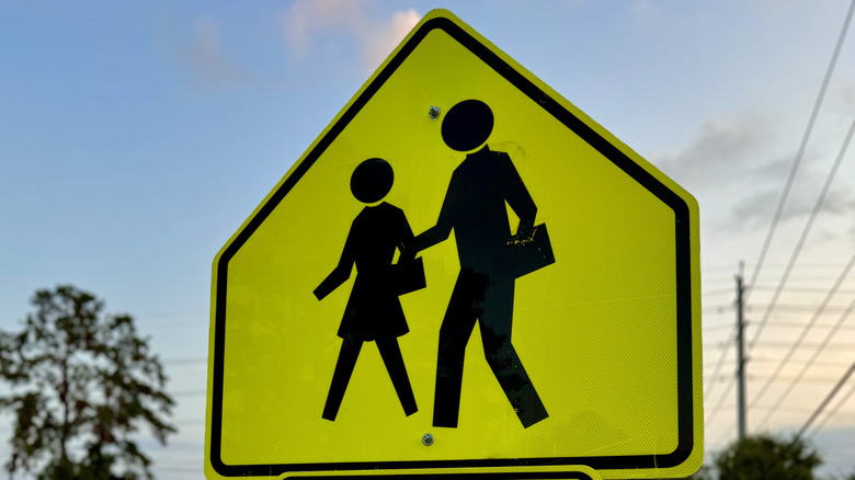Why School Zone Signs Use That Specific Loud, Glowing, Fluorescent ...