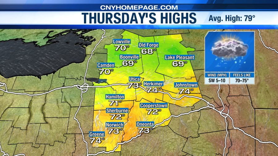 Showers Thursday, a pleasant weekend, then more humid next week! - AOL