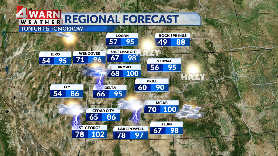 Utah Weather: High fire danger continues with a chance of thunderstorms ...