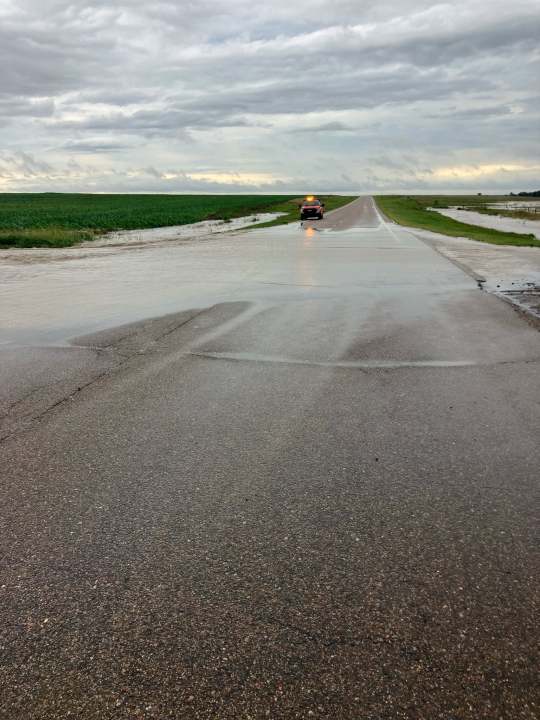 Flooding covers roads in Kansas amid heavy rain - AOL
