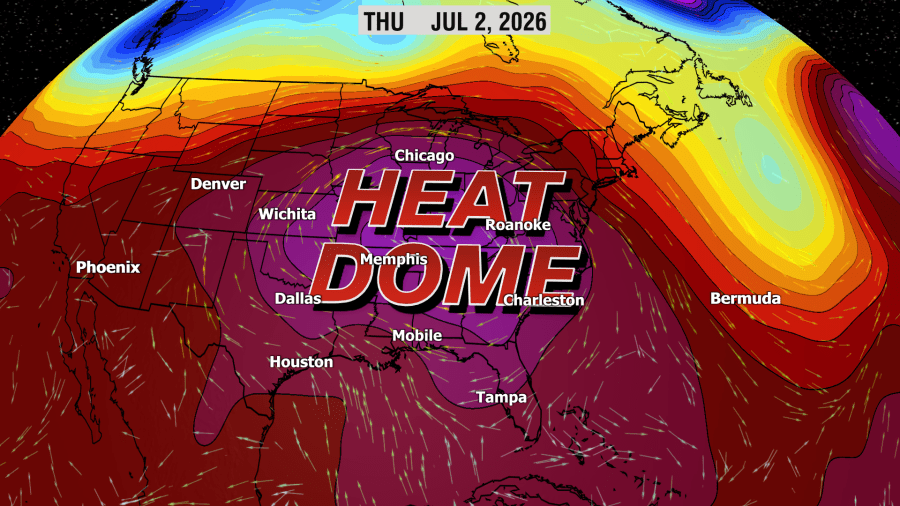Two heat domes will combine to form big US heatwave next week - AOL