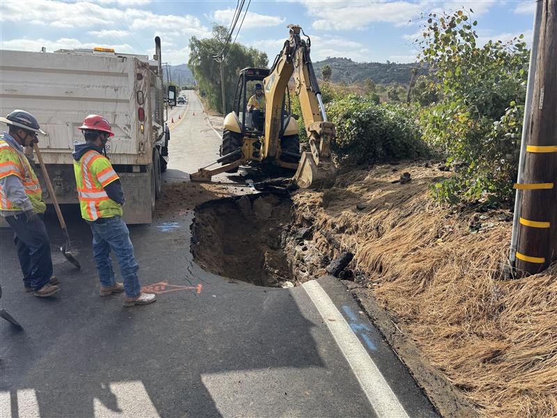 Water main break forces road closure near SR-76 in North County - AOL