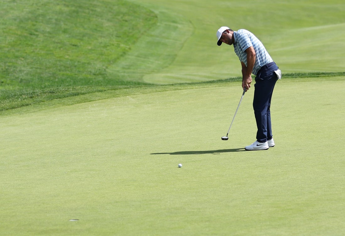 Scottie Scheffler inches from 59, leaps into lead at Travelers ...