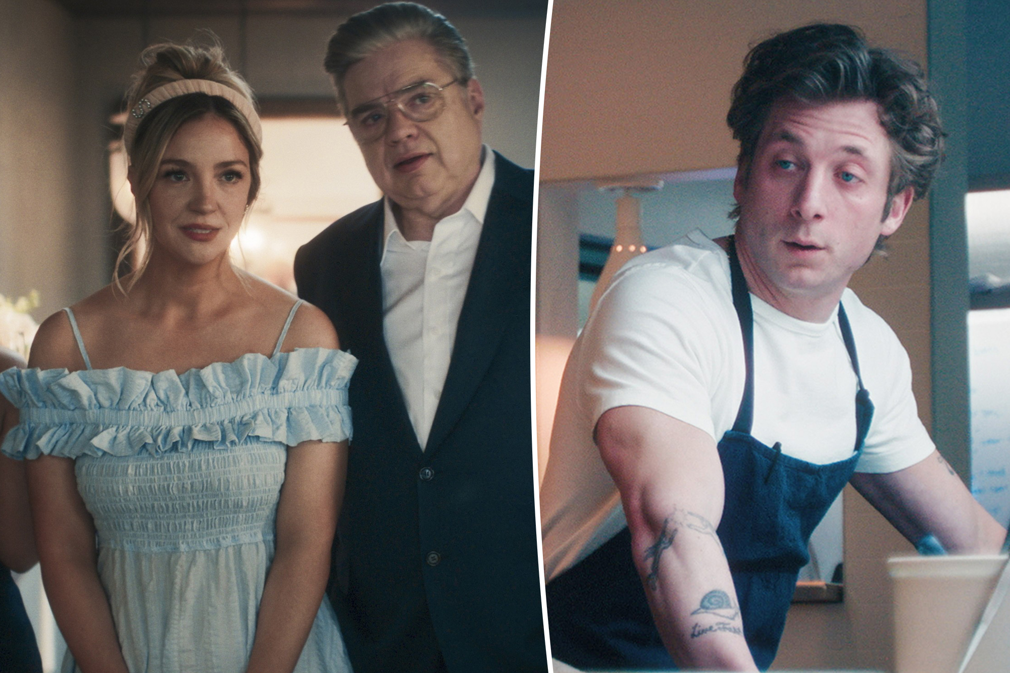 Abby Elliott and Jeremy Allen White in