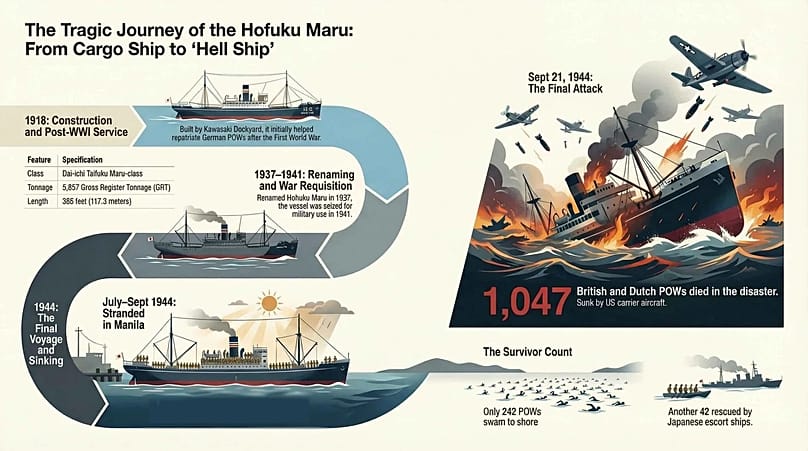 World War II 'hell ship' with over 1,000 prisoners found in Philippines ...