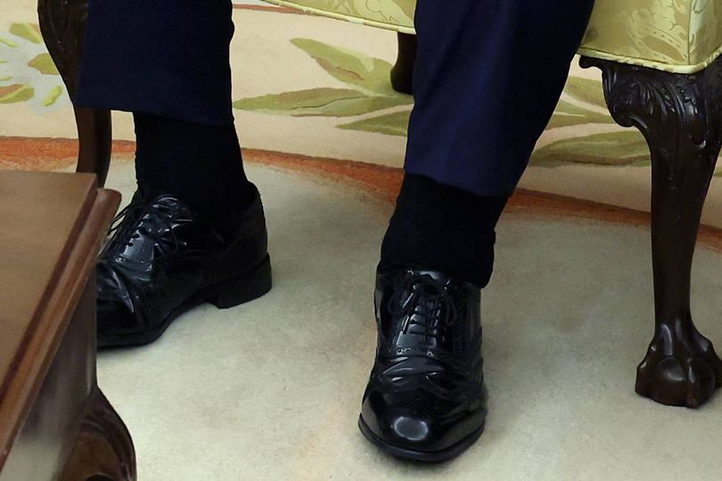 US President Donald Trump meets with Britain's King Charles III in the Oval Office of the White House in Washington, DC, on April 28, 2026.