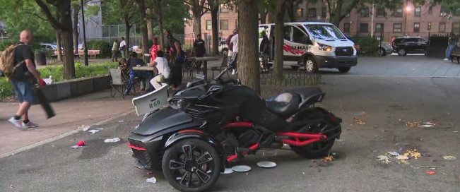 Driver arrested after motorcycle plows into crowd in Brooklyn park ...