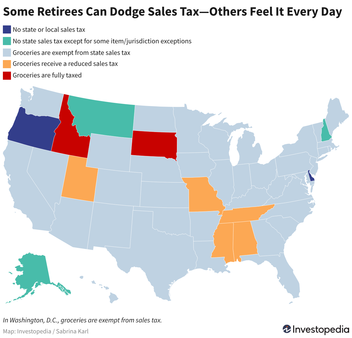 States Where Retirees Can Avoid Sales Tax on Everyday Essentials - AOL