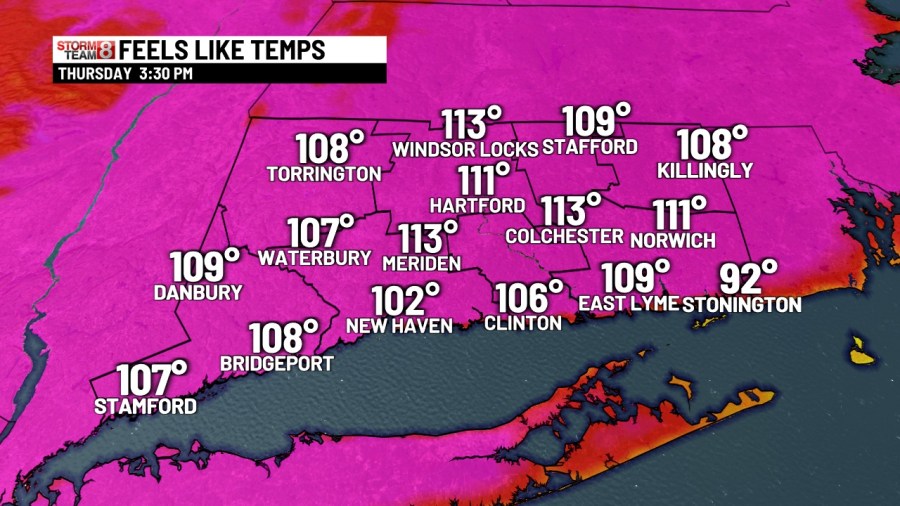 Connecticut inland temperatures break heat record on Thursday - AOL