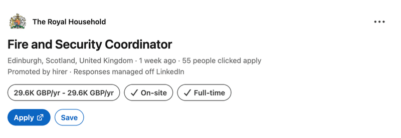 Anuncio de trabajo real | Fuente: LINKEDIN