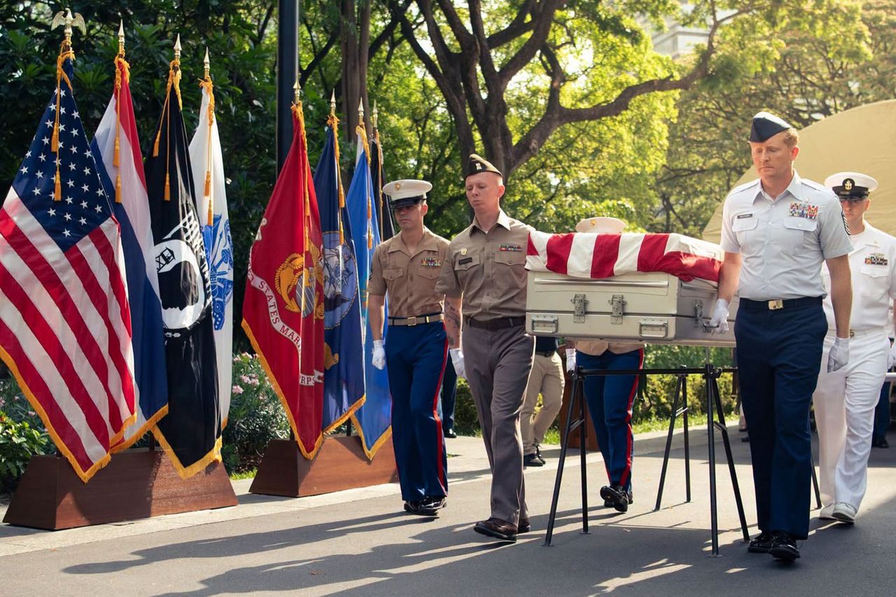 Franklin McKinney honored in a ceremony in ThailandCredit: U.S. Embassy Bangkok/Facebook