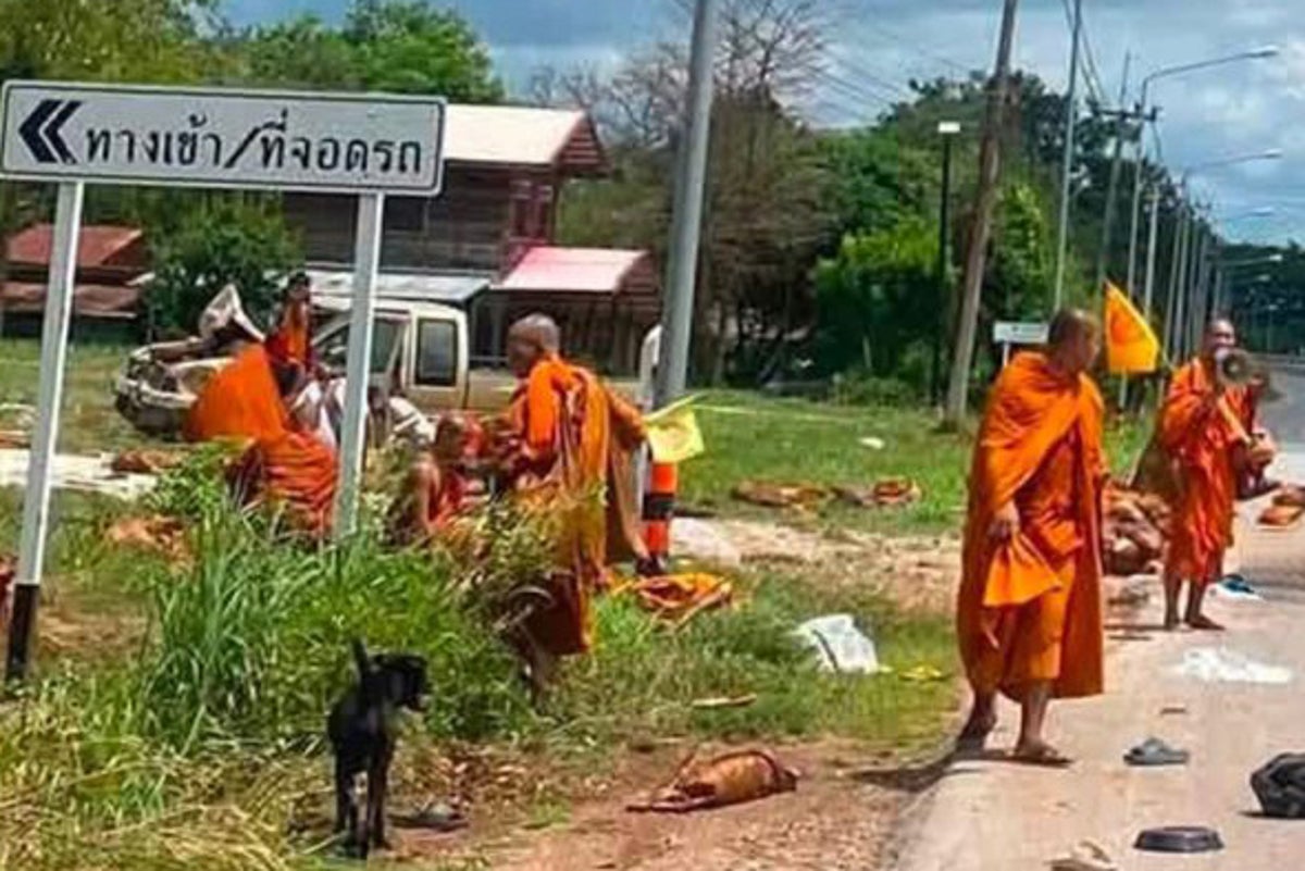 Monks Ran Over 10 Buddhist monks killed after boy crashes truck into pilgrimage walk ...