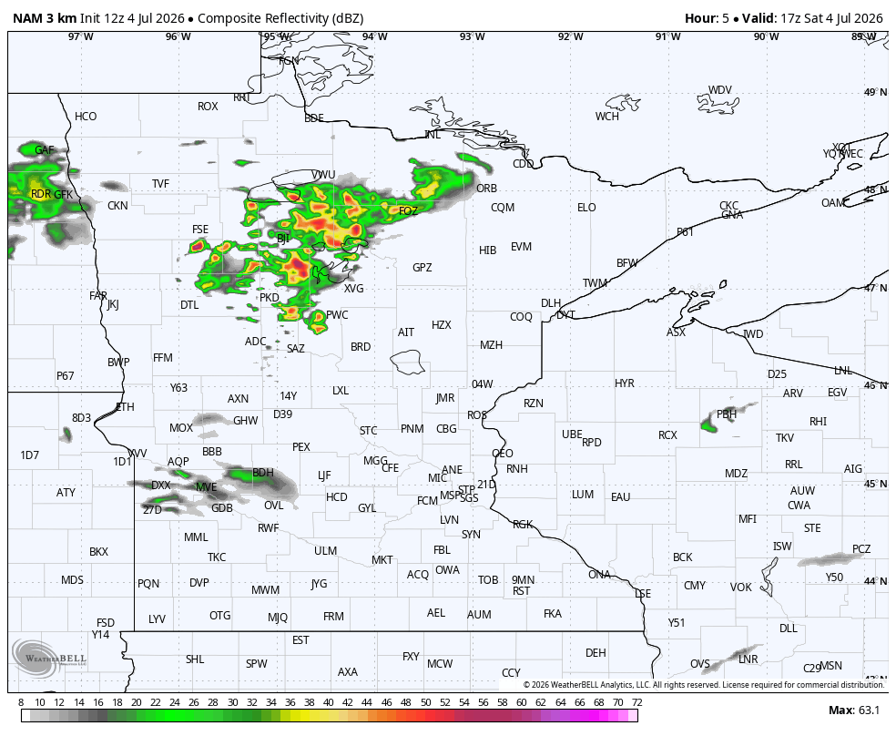 Fourth of July forecast update: Storms possible around Twin Cities - AOL