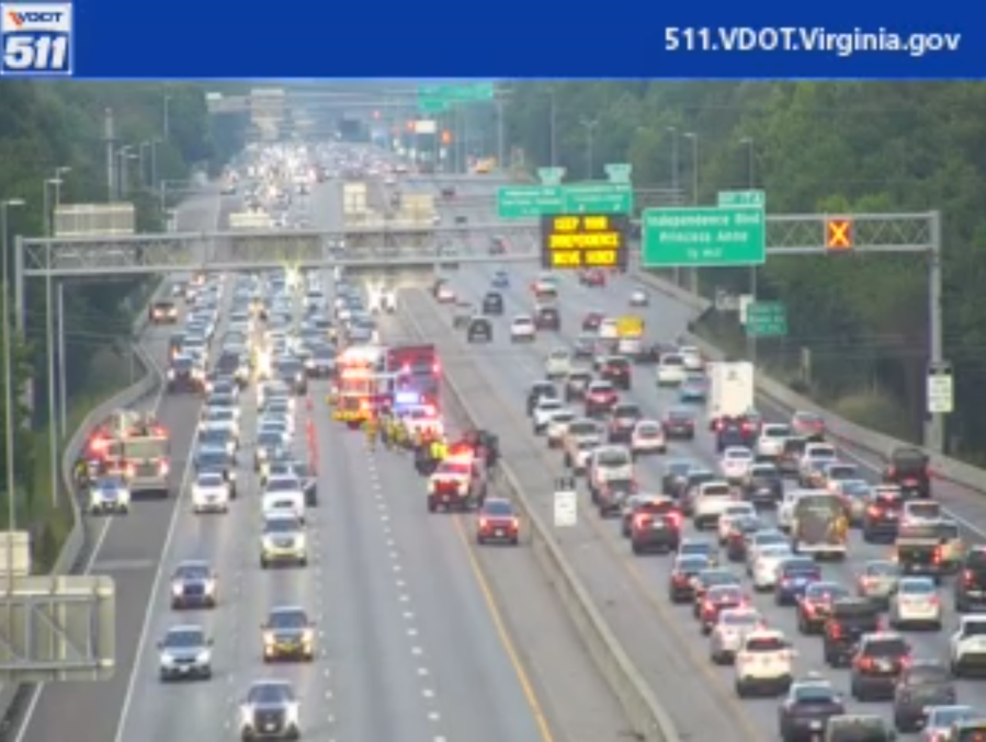 Lanes reopen after vehicle flips on I-264 west in Virginia Beach - AOL