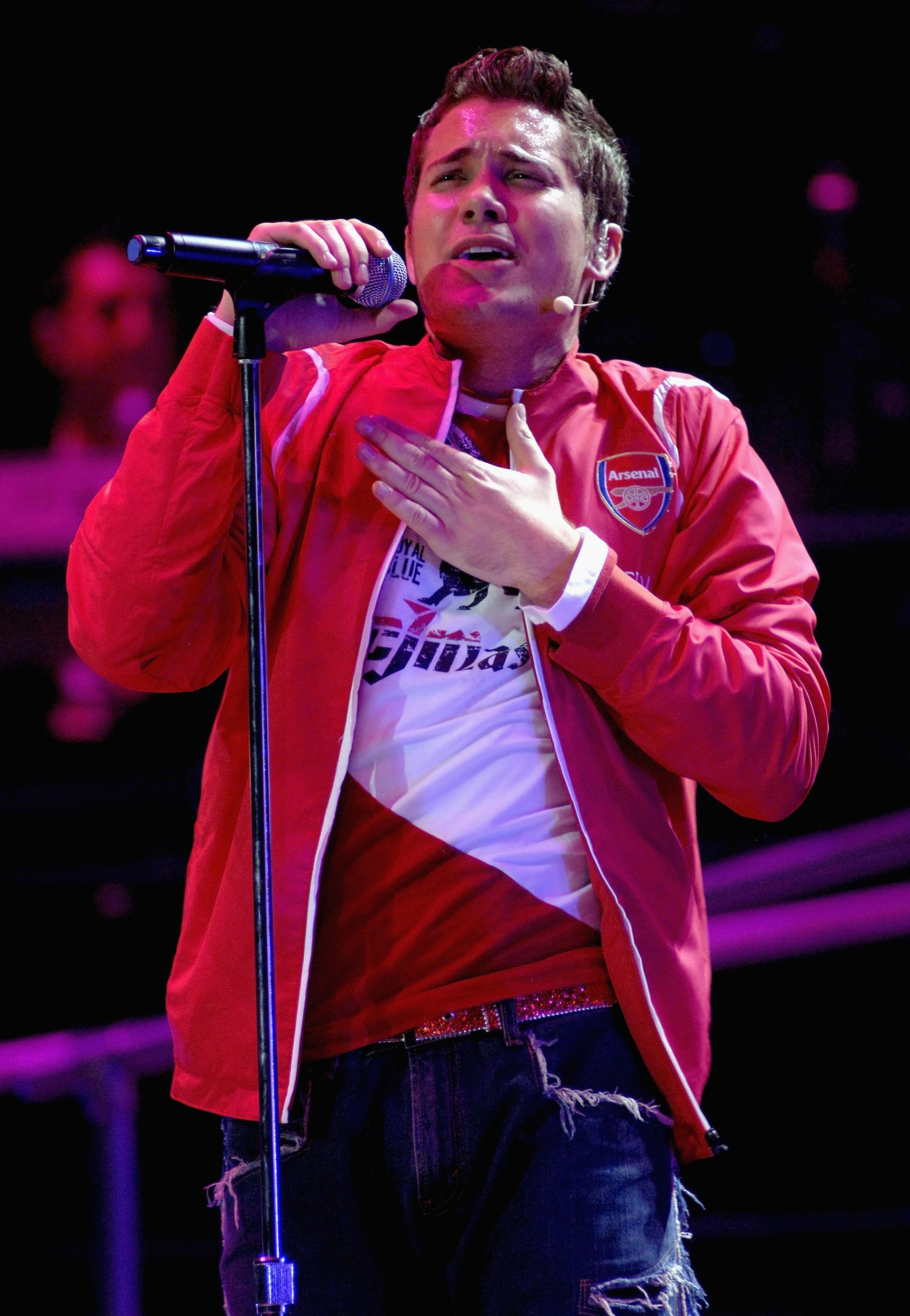 Drew Seeley performing on stage