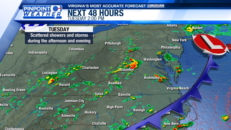 Pinpoint Weather: Daily chance of scattered storms - AOL