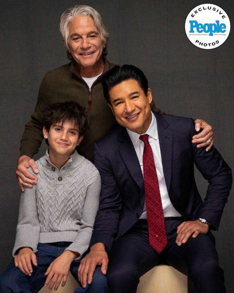 Tony Danza, Mario Lopez and Dominic Lopez in Christmas at The StarlightCredit: Great American Media / Bennett Raglin