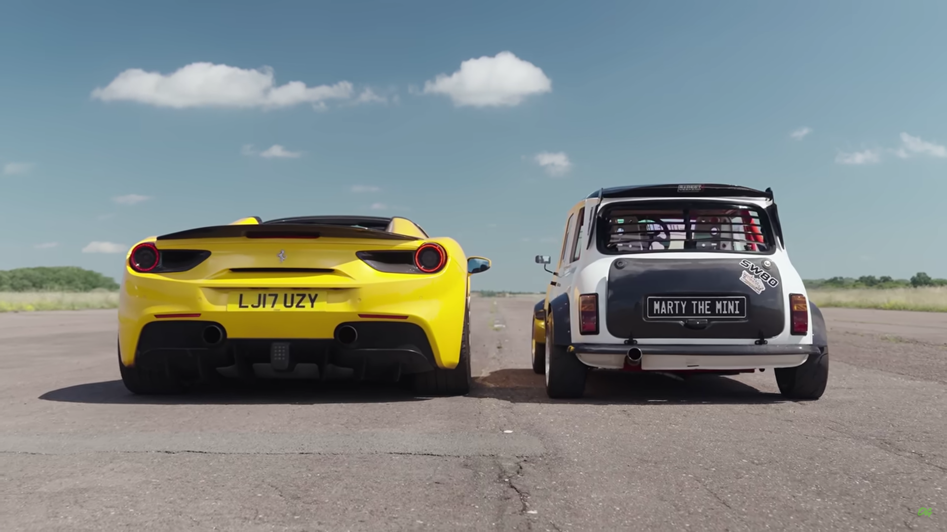 Classic Mini Destroys Tuned Ferrari 488 In Wild Drag Race Battle - AOL
