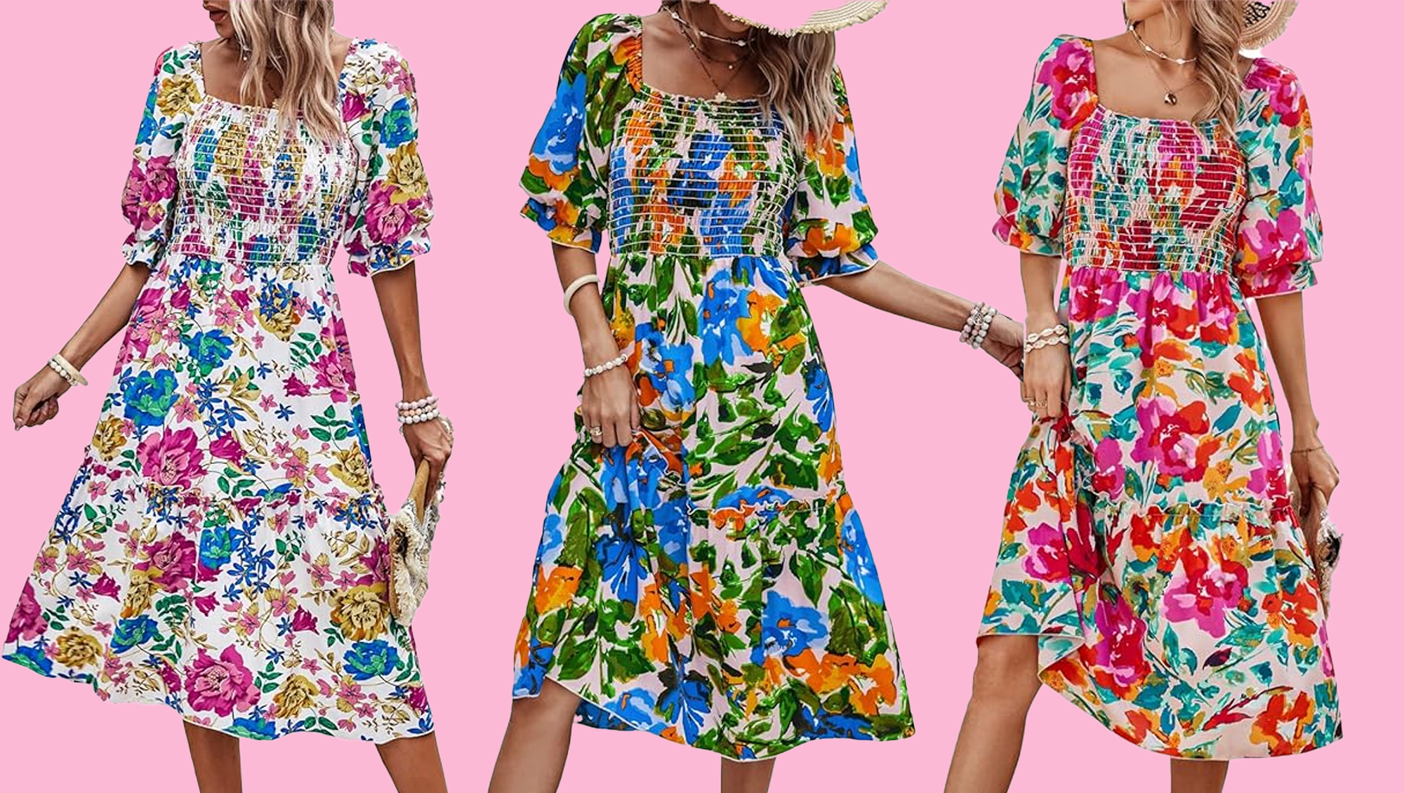 amazon smocked ruffle midi dress sale Amazon Shoppers Confirm This Boutique-Looking Sundress Is 'So Flattering'  on a 'Mom Tummy'
