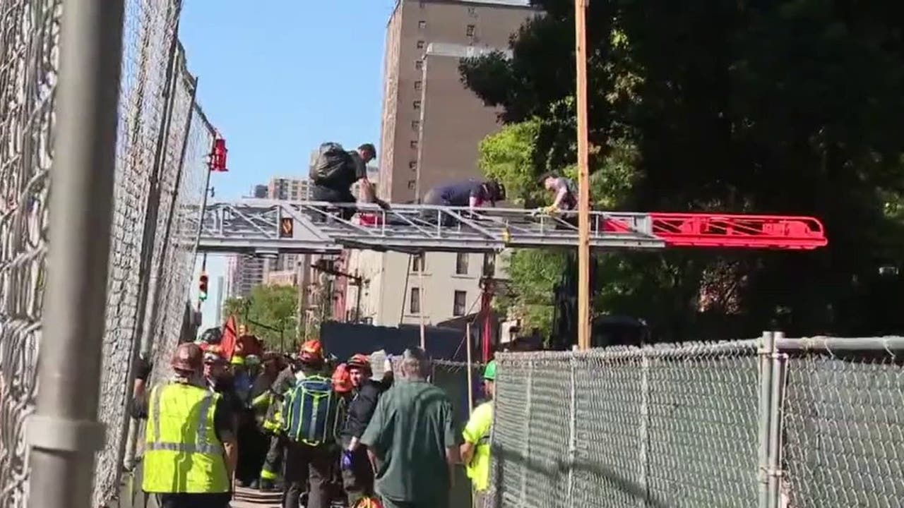 MTA construction worker rescued after falling into 10-foot trench - AOL