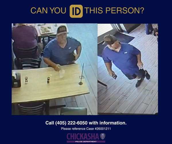 Chickasha PD seeks help to identify man in theft investigation - AOL