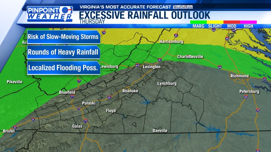 Pinpoint Weather: Few showers, storms possible Thursday - AOL