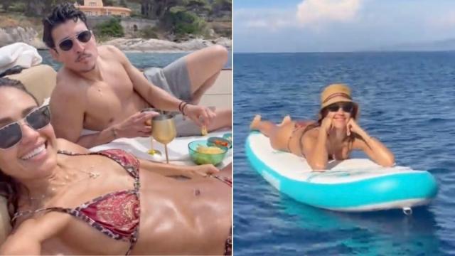 Jessica Alba, de biquíni, não se cansa do mar, do sol e de seu namorado