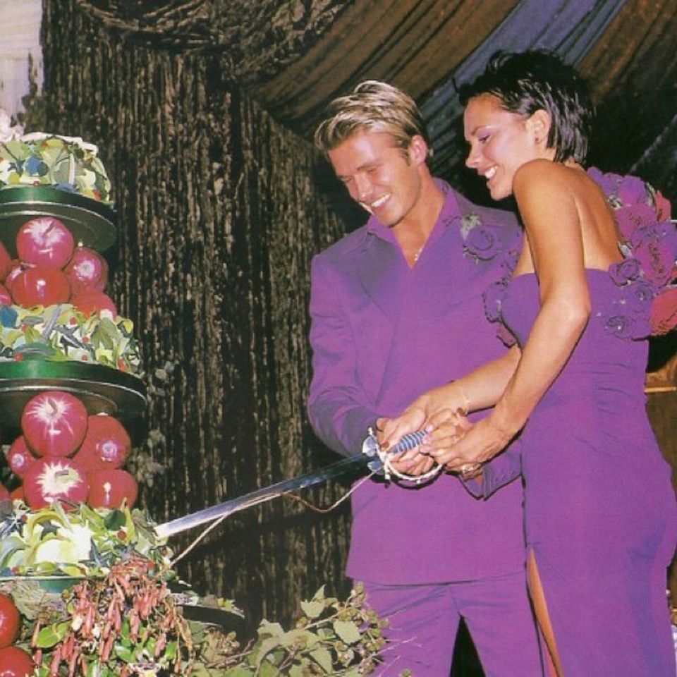 David and Victoria Beckham during their wedding in July 1999Credit: Victoria Beckham/ Instagram