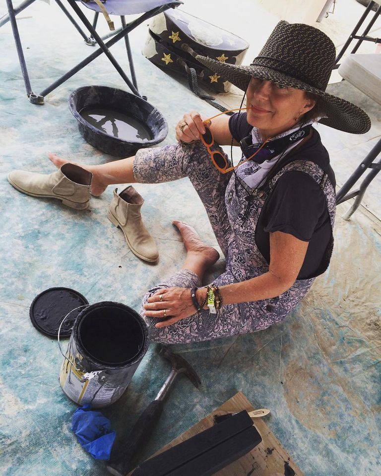 Susan Sarandon no Burning ManCrédito: Susan Sarandon/Instagram