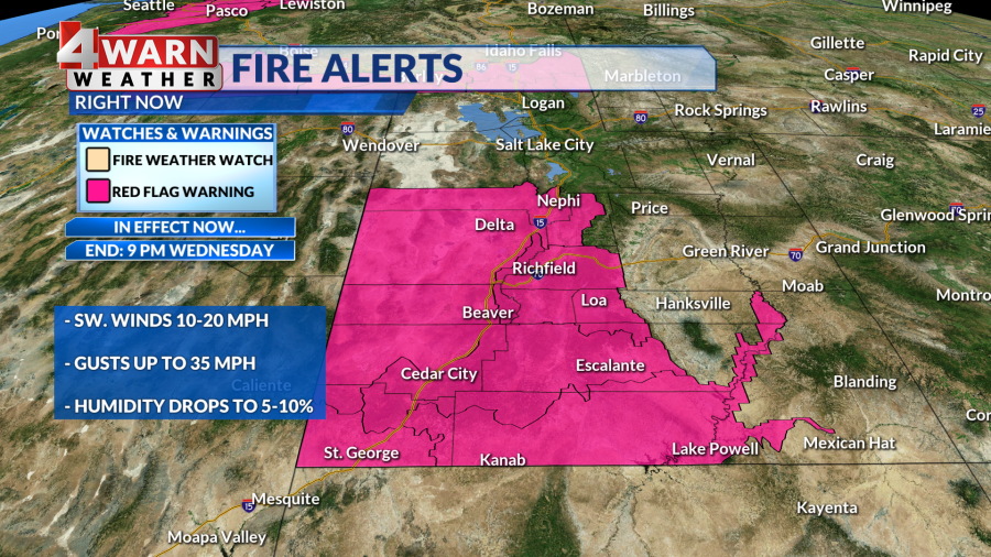 Utah Weather: Red Flag Warnings return with a dangerous heat wave ahead ...