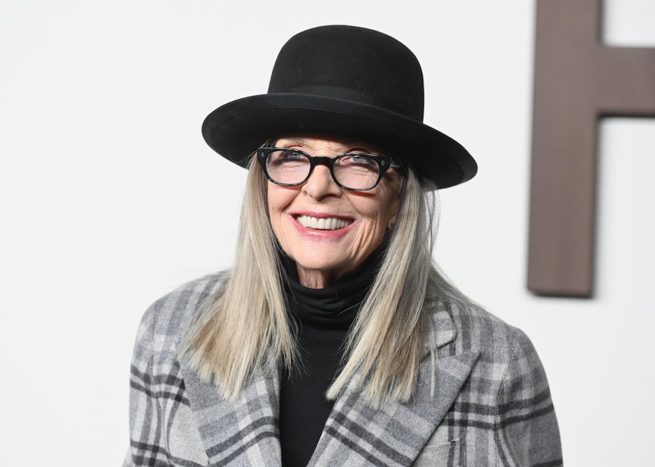 Diane Keaton at the Ralph Lauren Spring 2024 Ready To Wear Fashion Show in Brooklyn, New York. - 