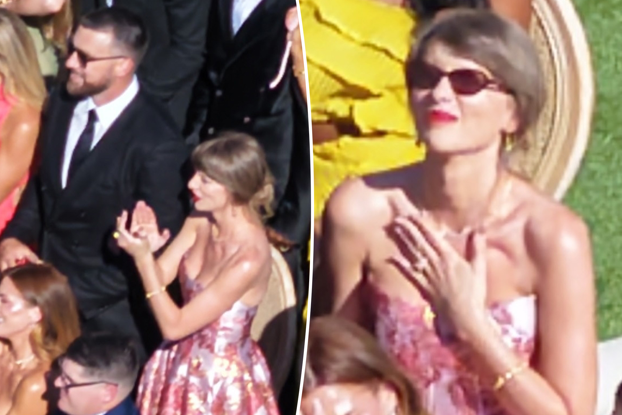 Taylor Swift flashes wedding ring 1 week after marrying Travis Kelce - AOL