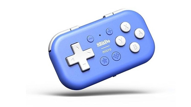 8Bitdo Micro Controller against a white background