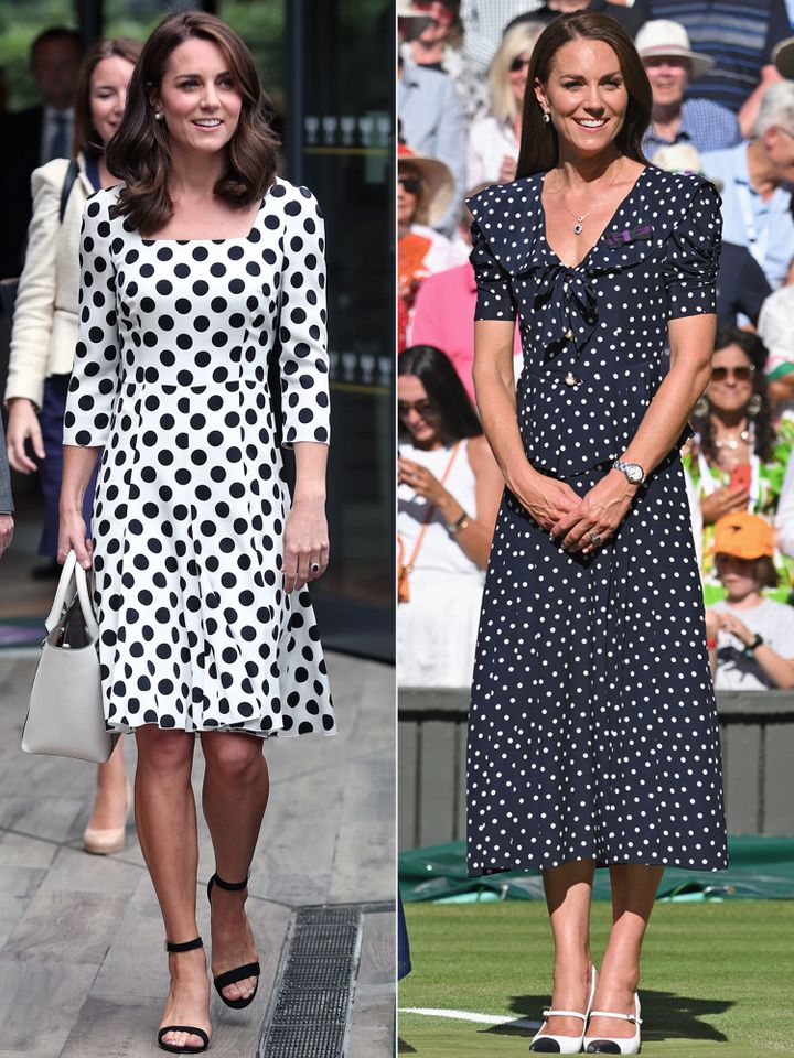 kate middleton's polka-dot dress recreates princess diana's iconic style Kate Middleton Just Re-Created a Chic Princess Diana Outfit
