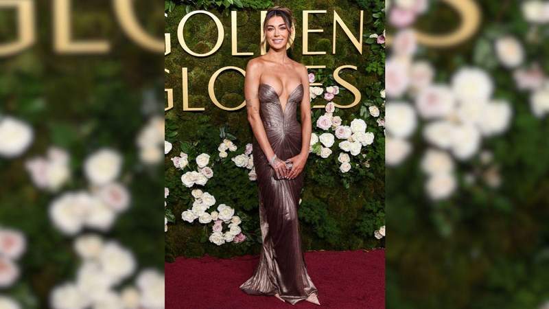 brianna chickenfry golden globe dress Zach Bryan 'ruined' Globes for over dress, she claims Brianna lapaglia hi-res stock photography