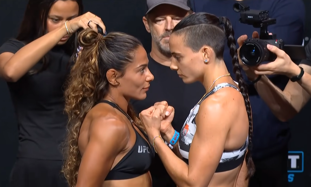 Tabatha Ricci vs. Fatima Kline - UFC OKC Ceremonial weigh-ins faceoff
