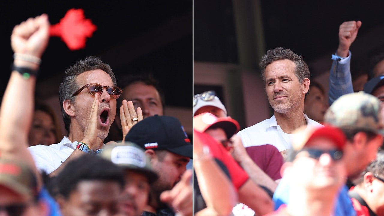 Ryan Reynolds in the crowd at the Group B match between Canada and Bosnia and Herzegovina in Toronto in June 2026.