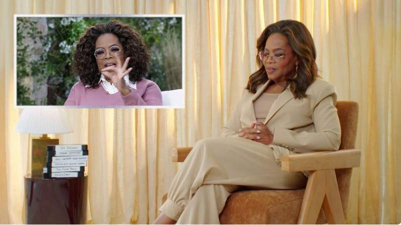 Oprah Winfrey also recalled her famous 'were you silent or silenced' moment with Meghan Markle.@vanityfair/YouTube