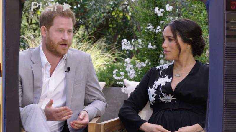 Meghan Markle and Prince Harry claimed the royal family was racist in their interview.@vanityfair/YouTube