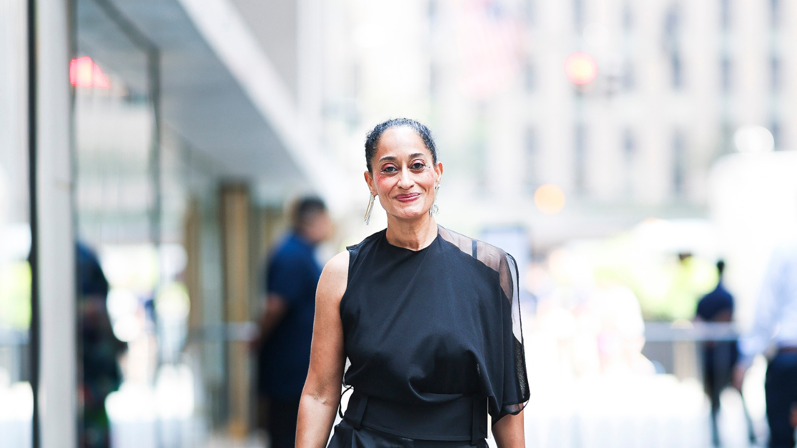 ross black dress pants Silk Shirt L / Fruit Salad Take your day look straight to a night on the town Tracee Ellis Ross Rocks Sheer