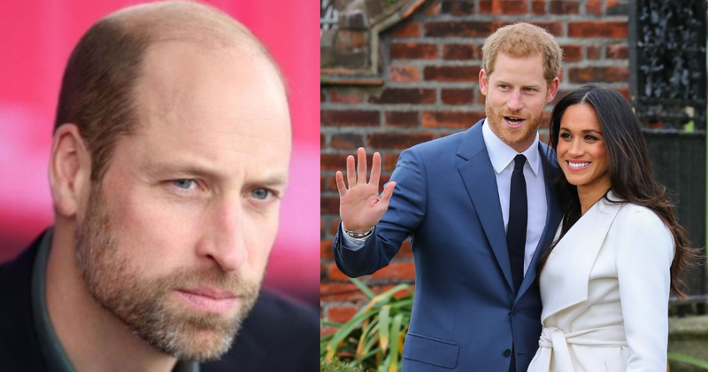 Prince William is reportedly worried that Meghan Markle is getting involved in a tribute to Princess Diana for media projects. (Image Credit: @bornfirstkindly/@FanMegMarkle/X)