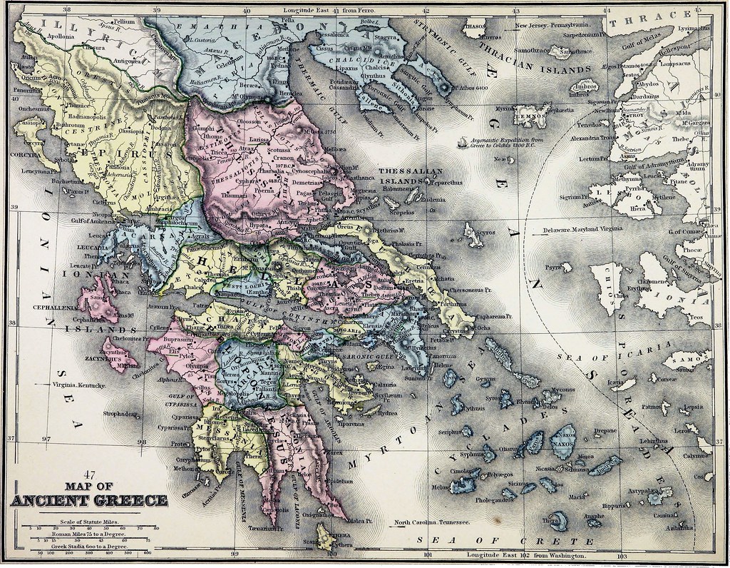 Map of ancient Greece city states