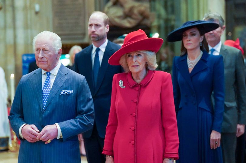Charles, William, Camilla, and Kate