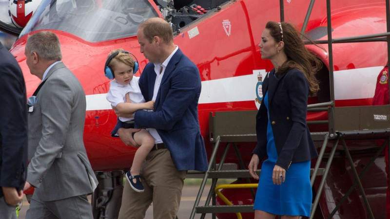 The Prince and Princess of Wales have been bringing Prince George along to air shows since he was a toddler. MEGA